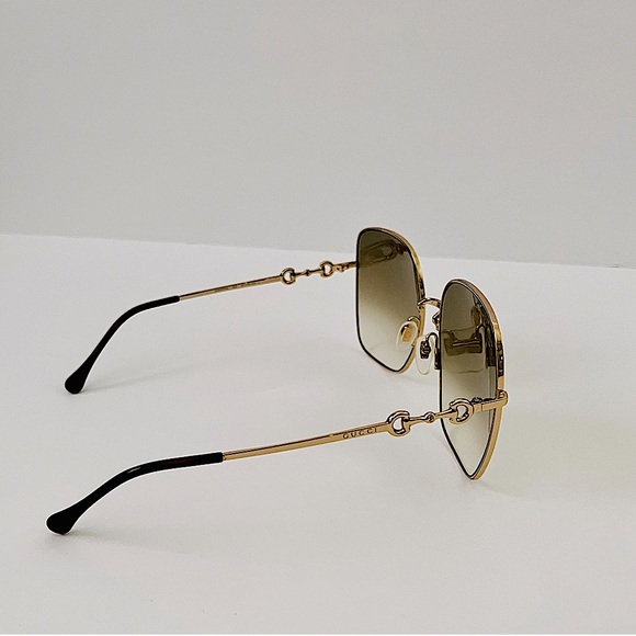 Gucci Horsebit Sunglasses w/ Brown Lenses - Picture 8 of 15